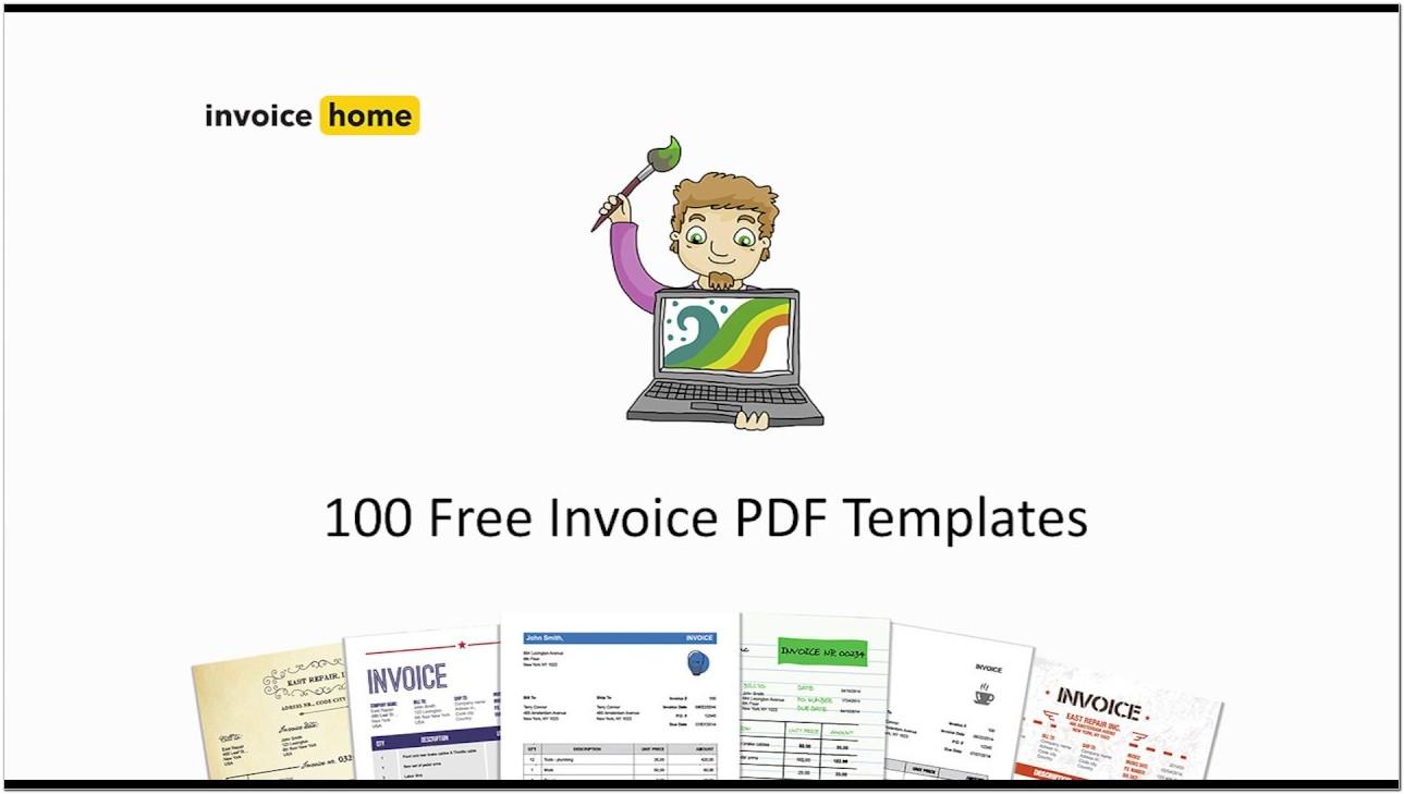 100 Free Invoice Pdf Templates