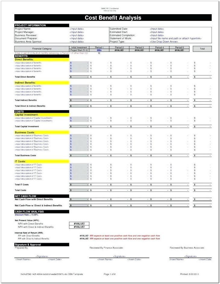 12 Month Personal Cash Flow Statement Template