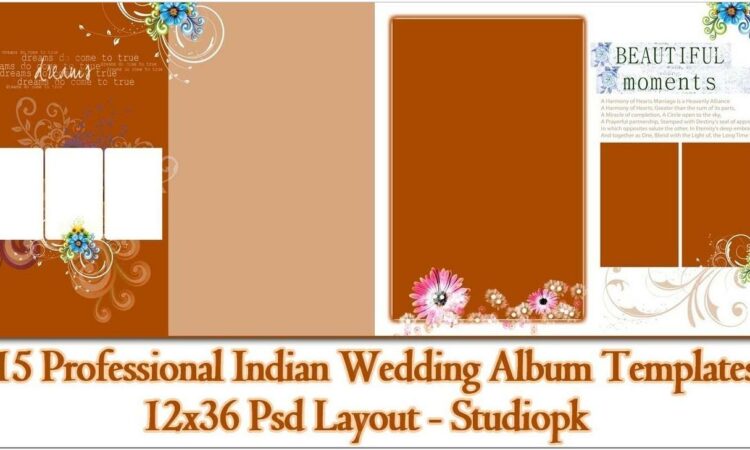 12x36 Indian Wedding Album Templates Design 9