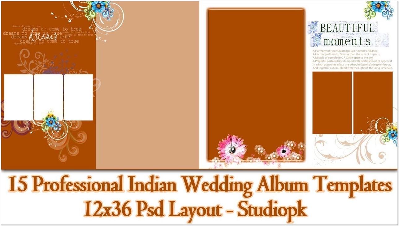 12x36 Indian Wedding Album Templates Design 9