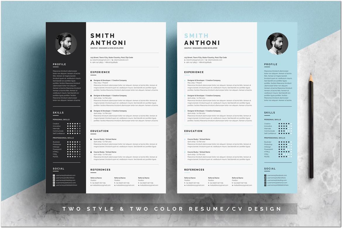 2 Pages Resume Template Free
