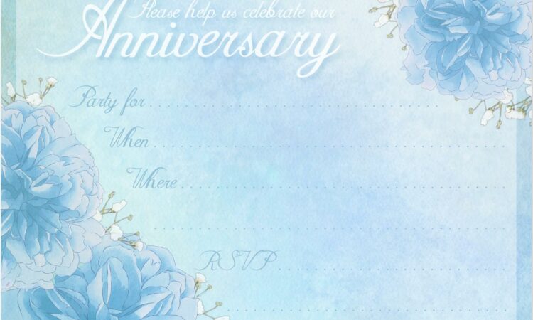 25th Wedding Anniversary Invitation Templates Microsoft Word