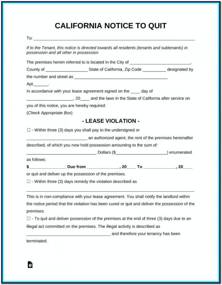 3 Day Eviction Notice Form Pdf