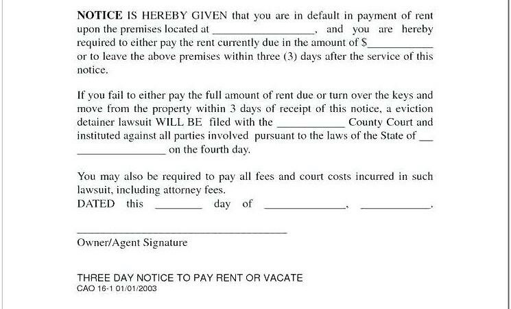 30 Day Eviction Notice California Form Free