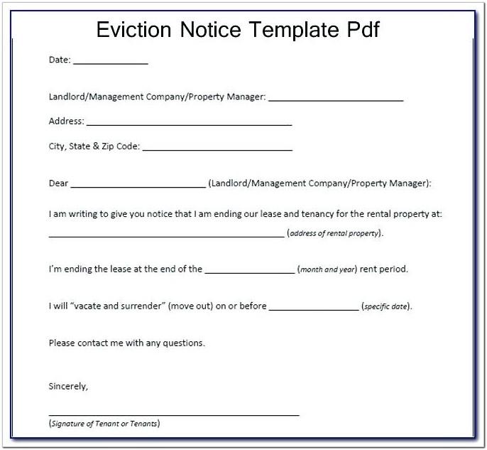 30 Day Eviction Notice Template Ohio