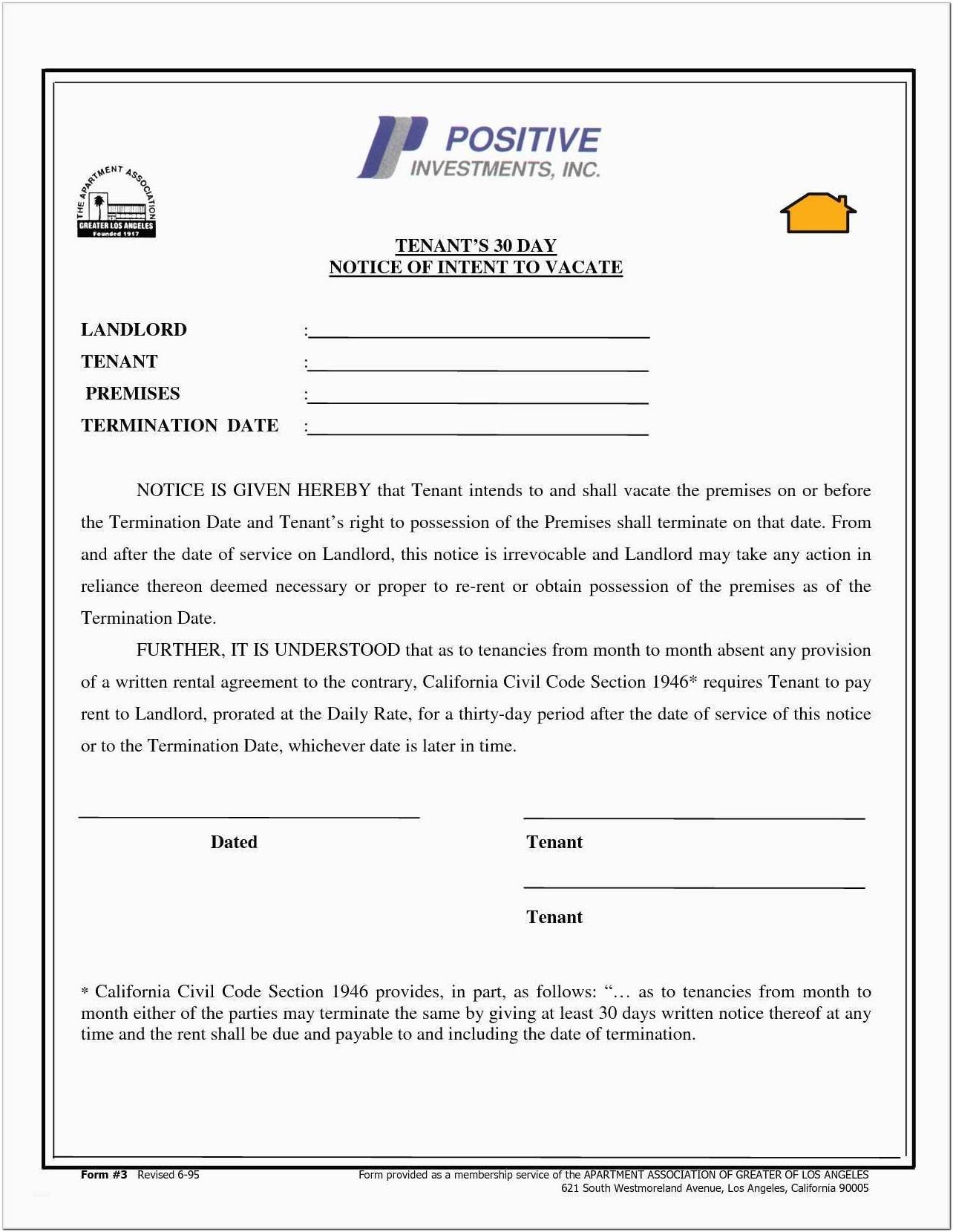 30 Day Eviction Notice Template Pdf