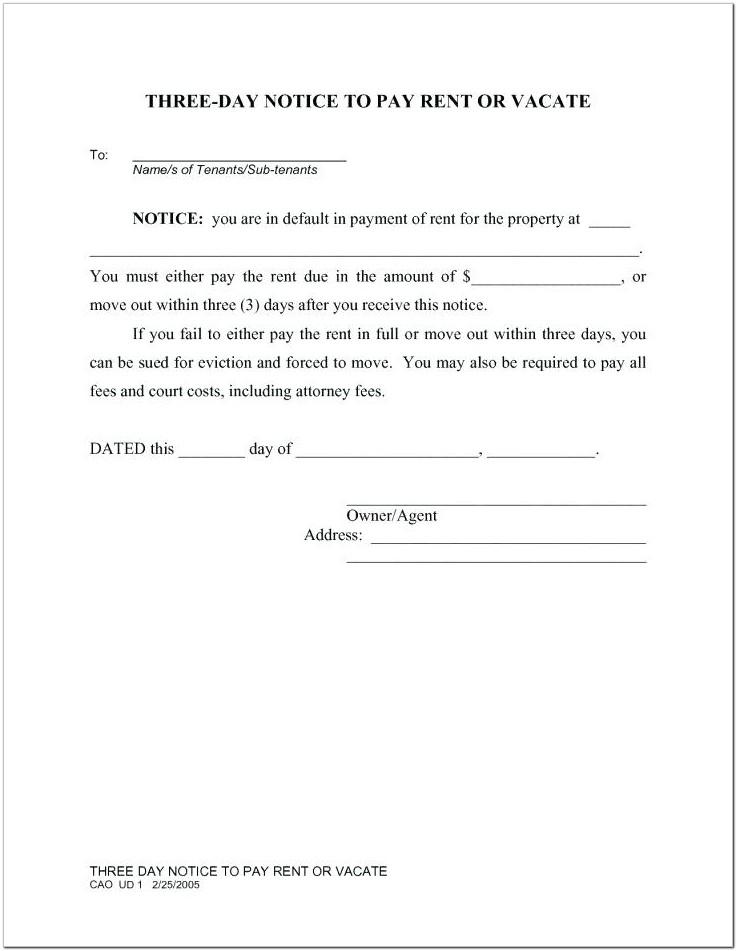 30 Day Eviction Notice Template Texas