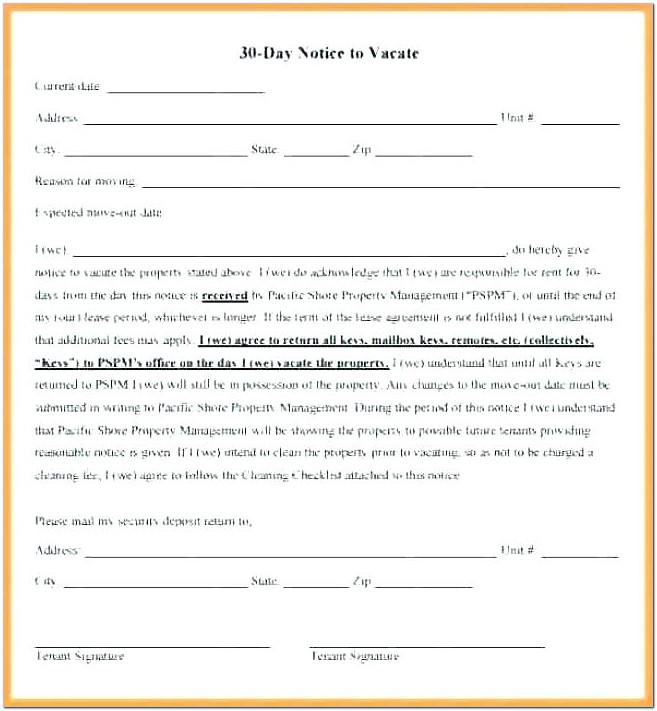 30 Day Eviction Notice Texas Template