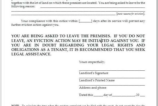 5 Day Eviction Notice Illinois Template