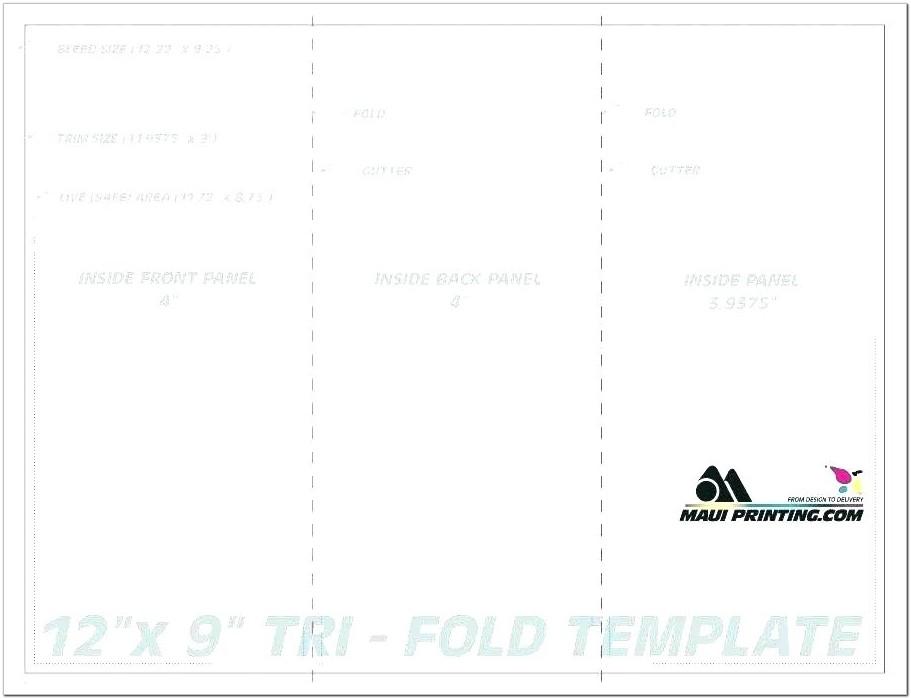 5 Panel Roll Fold Brochure Template
