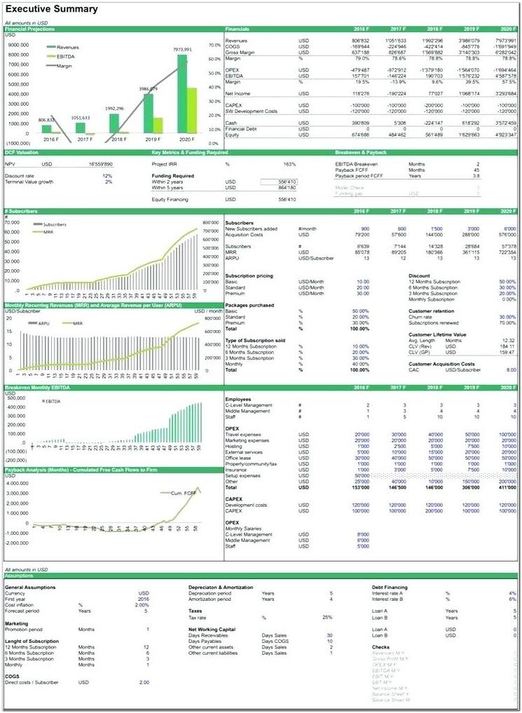 5 Year Financial Projection Template Pdf