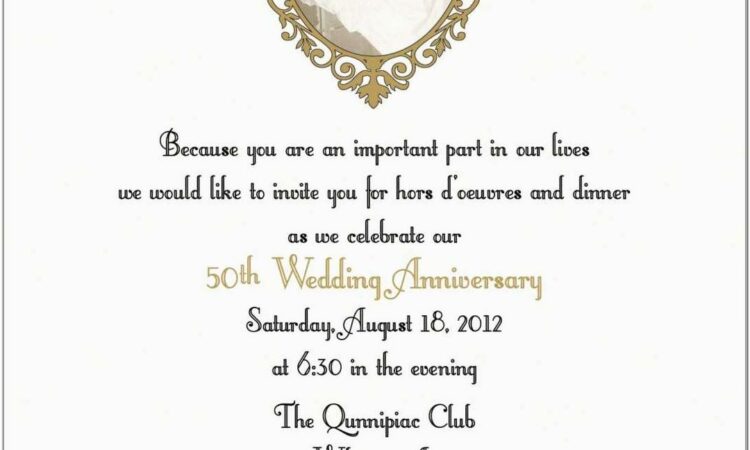 50th Anniversary Invitation Template Free