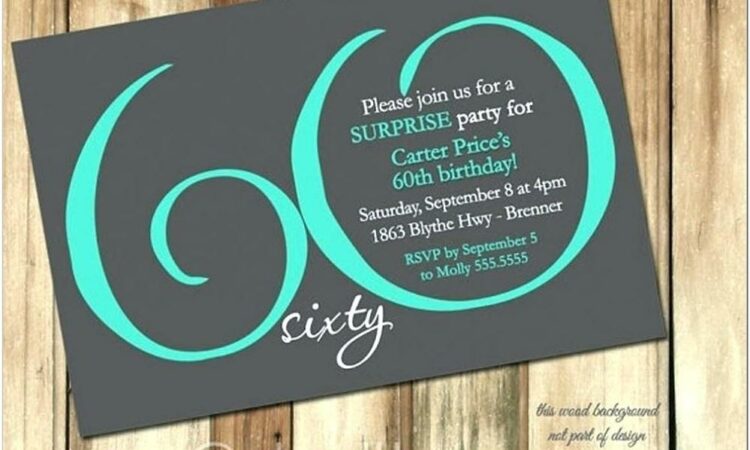 60th Birthday Invitation Templates Microsoft Word