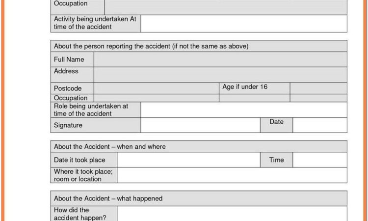 Accidentincident Report Forms Templates