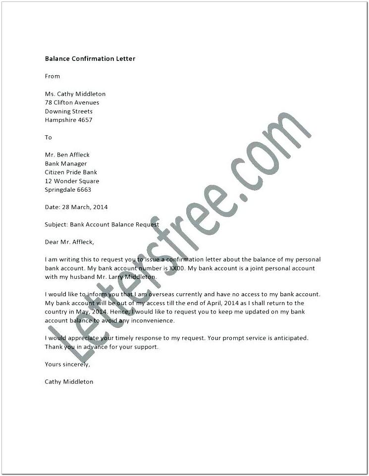 Accounts Payable Audit Confirmation Letter Template