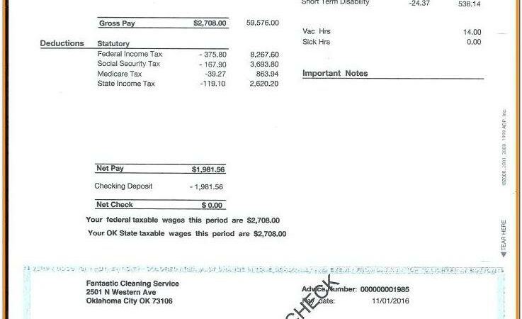 Adp Pay Stub Sample Pdf