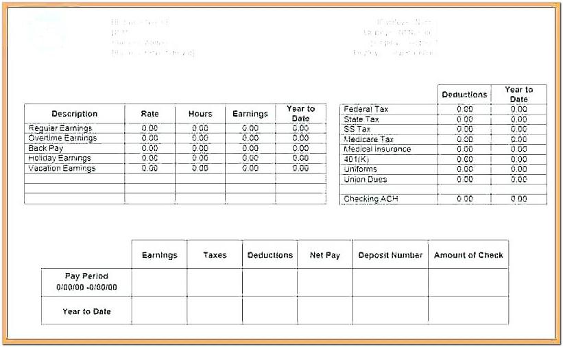 Adp Pay Stub Template Download