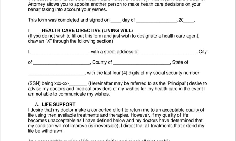 Advance Healthcare Directive Form California Pdf