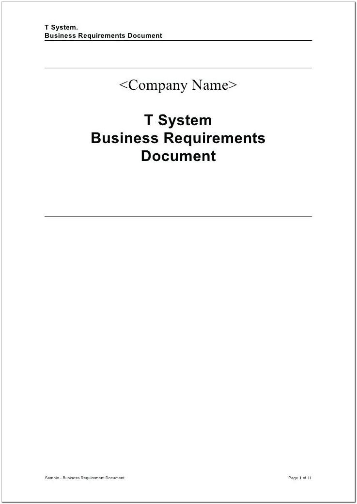 Agile Requirement Document Template