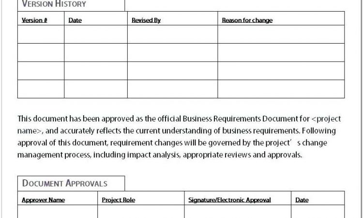 Agile Requirements Document Template