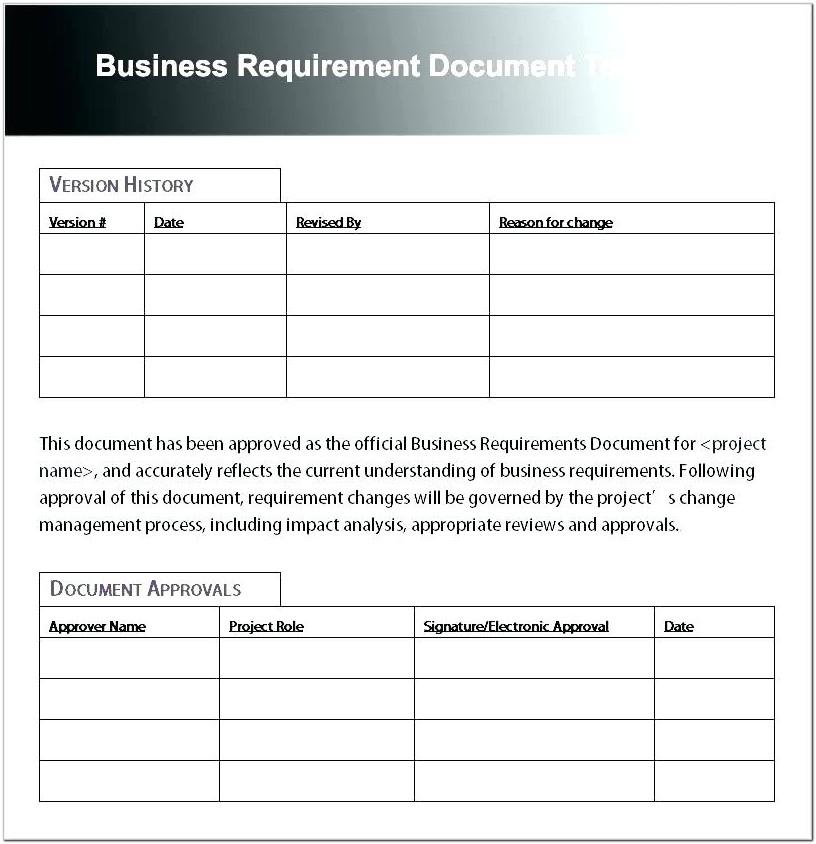 Agile Requirements Document Template