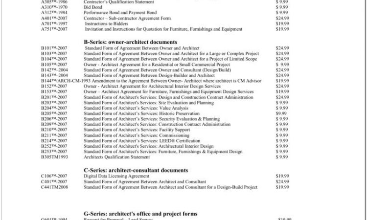 Aia Contract Form A105