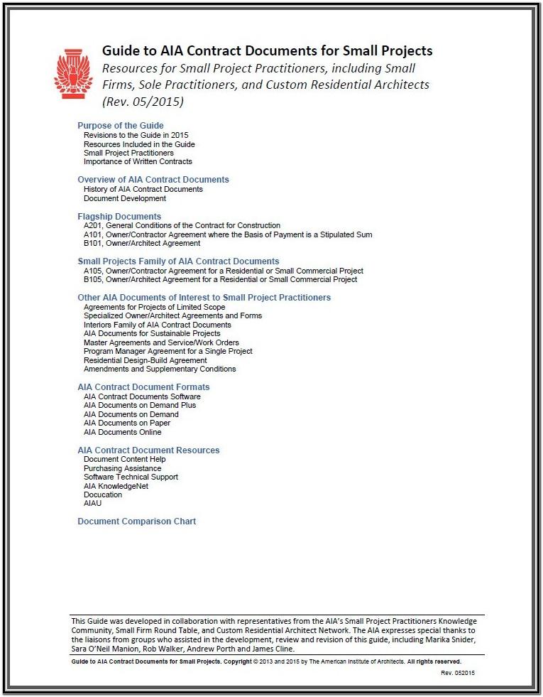 Aia Contract Forms List