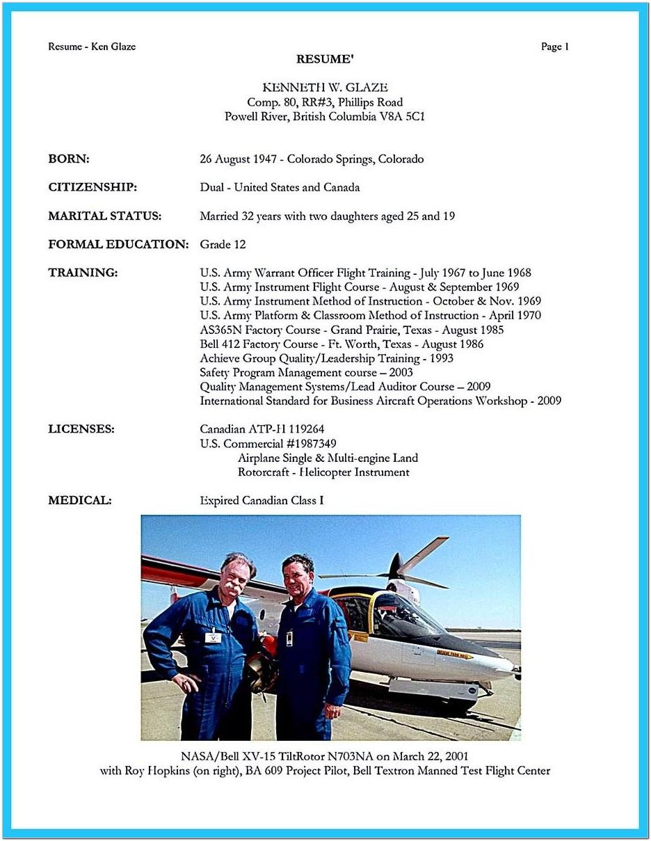 Airline Pilot Resume Template