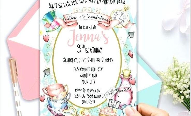 Alice In Wonderland Birthday Invitation Templates Free