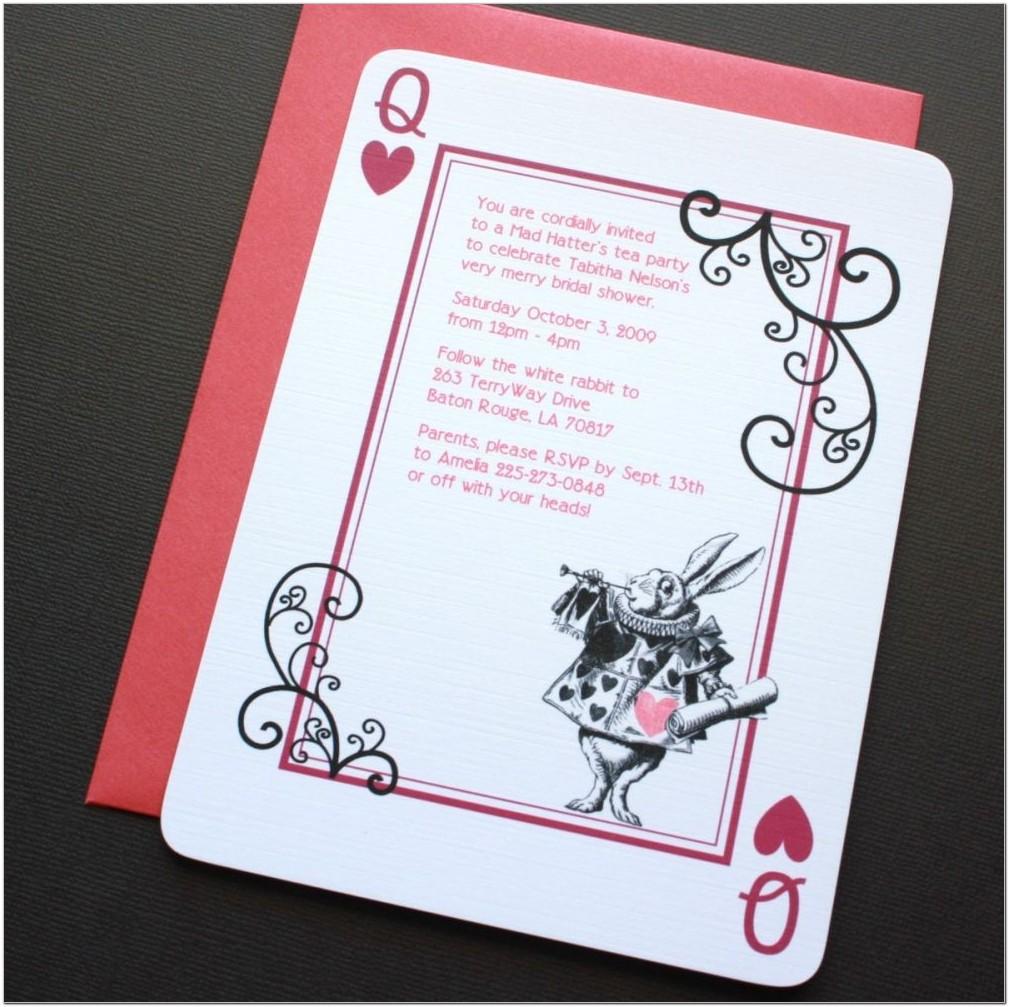 Alice In Wonderland Free Invitation Printables