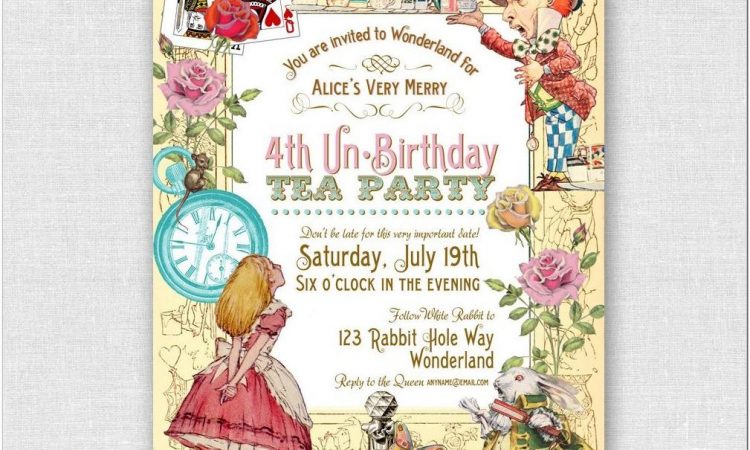 Alice In Wonderland Invitation Template Download