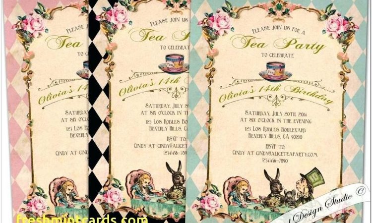 Alice In Wonderland Invitation Template Free Download