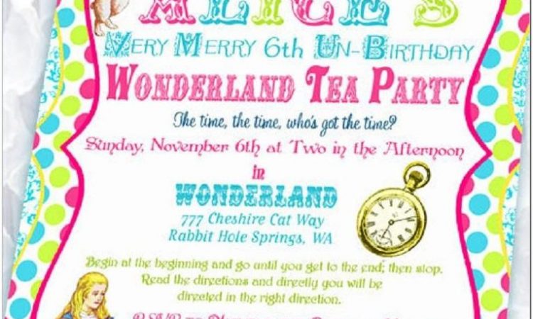 Alice In Wonderland Invitations Templates