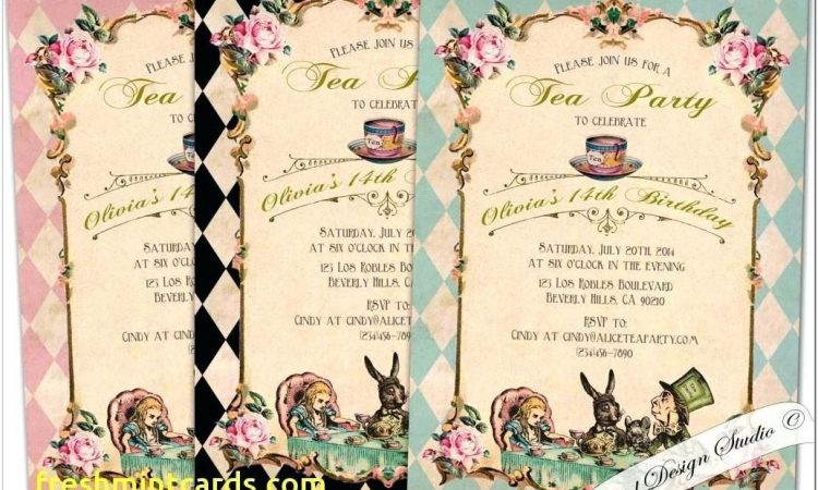 Alice In Wonderland Printable Invitation Template