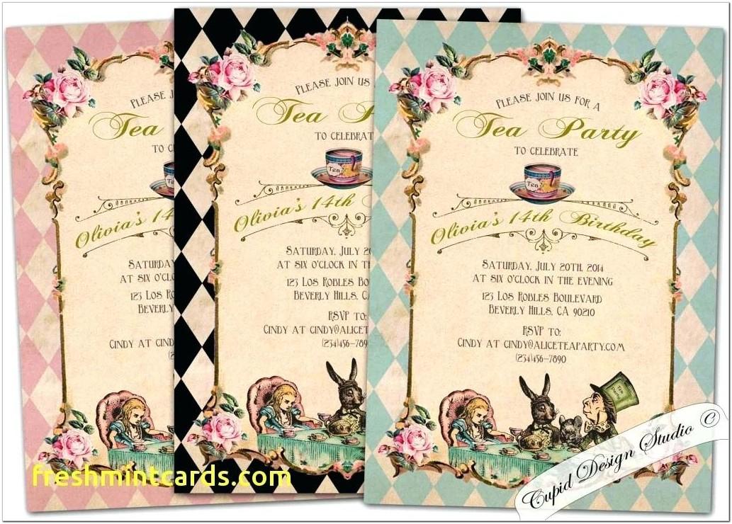 Alice In Wonderland Printable Invitation Template