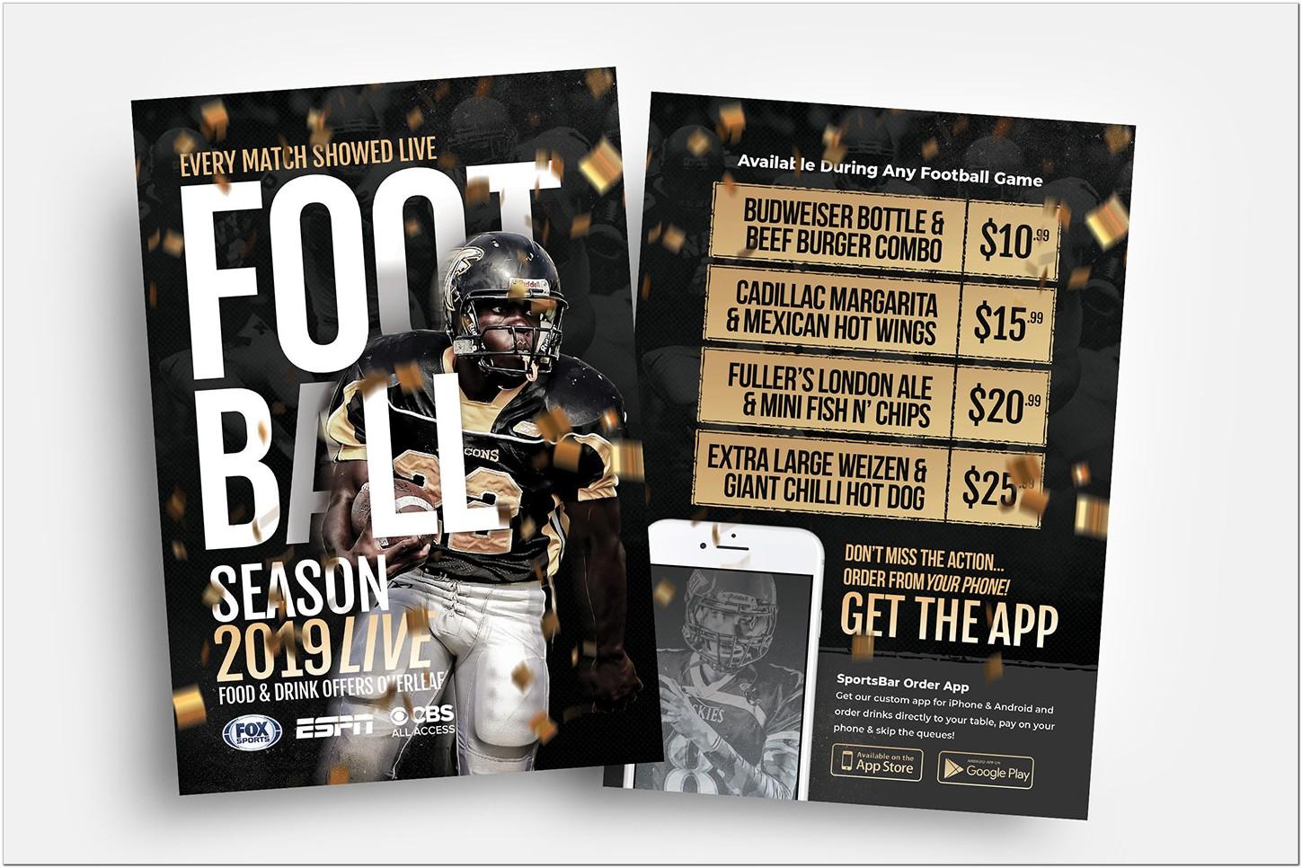 American Football Flyer Template Free