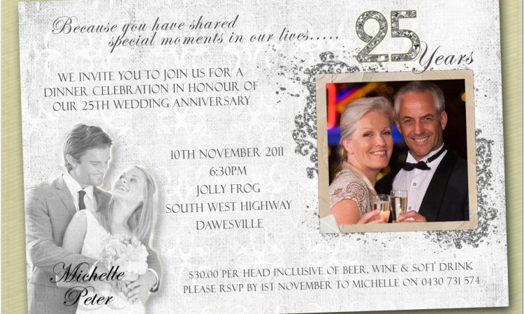 Anniversary Invitation Cards Templates Free