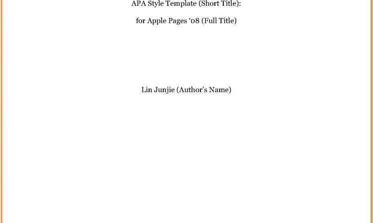 Annotated Bibliography Template Apa Format