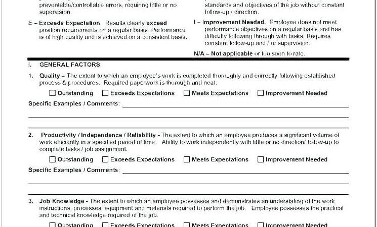 Annual Job Review Template