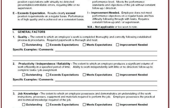 Annual Work Review Template