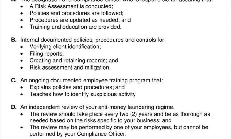 Anti Money Laundering Policy Template Canada