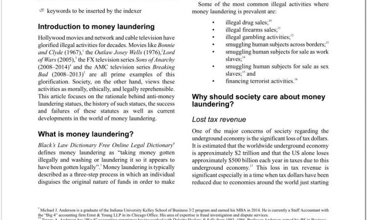 Anti Money Laundering Policy Template Uk 2017