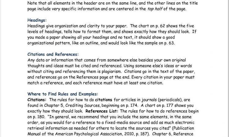 Apa Format 6th Edition