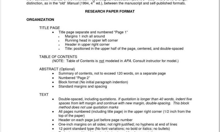 Apa Thesis Format Template