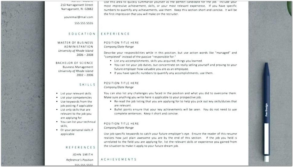Apple Pages Resume Template Download Free