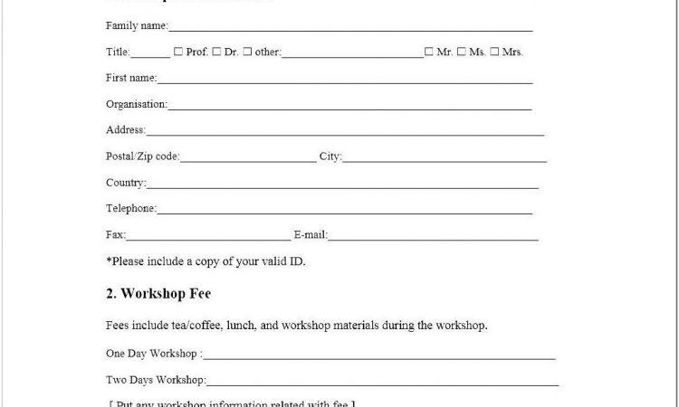 Application Form Template Microsoft Word