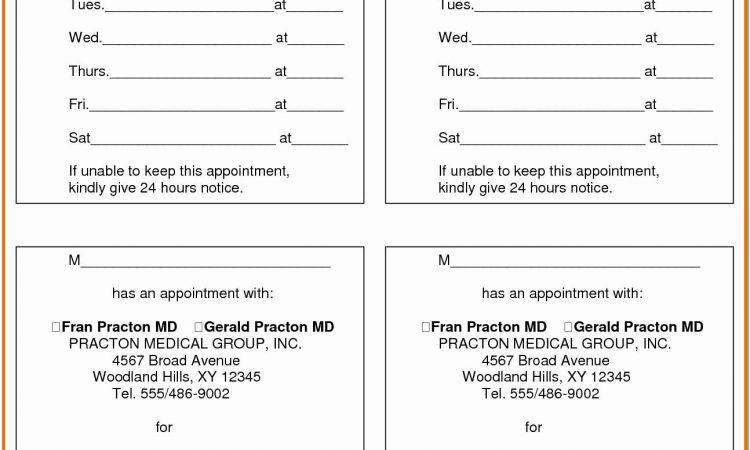 Appointment Reminder Template Word