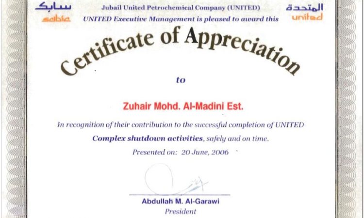Appreciation Certificate Templates Word