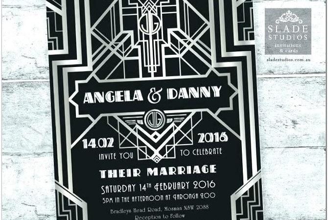 Art Deco Birthday Invitation Templates Download