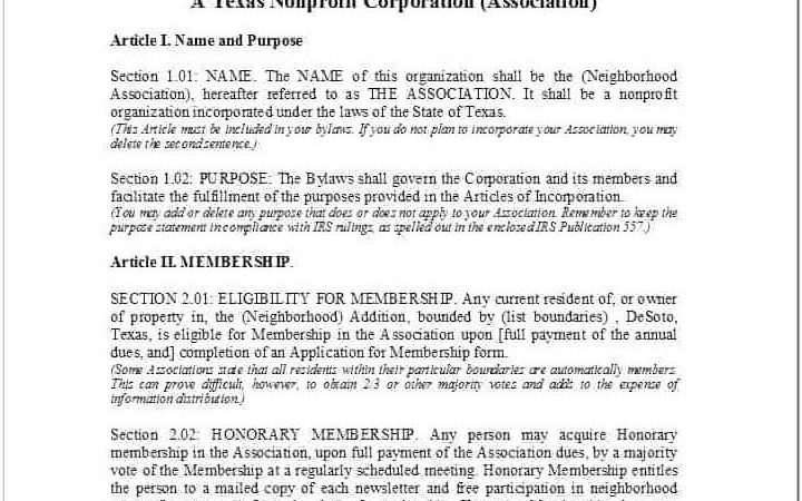 Articles Of Incorporation Nonprofit Florida